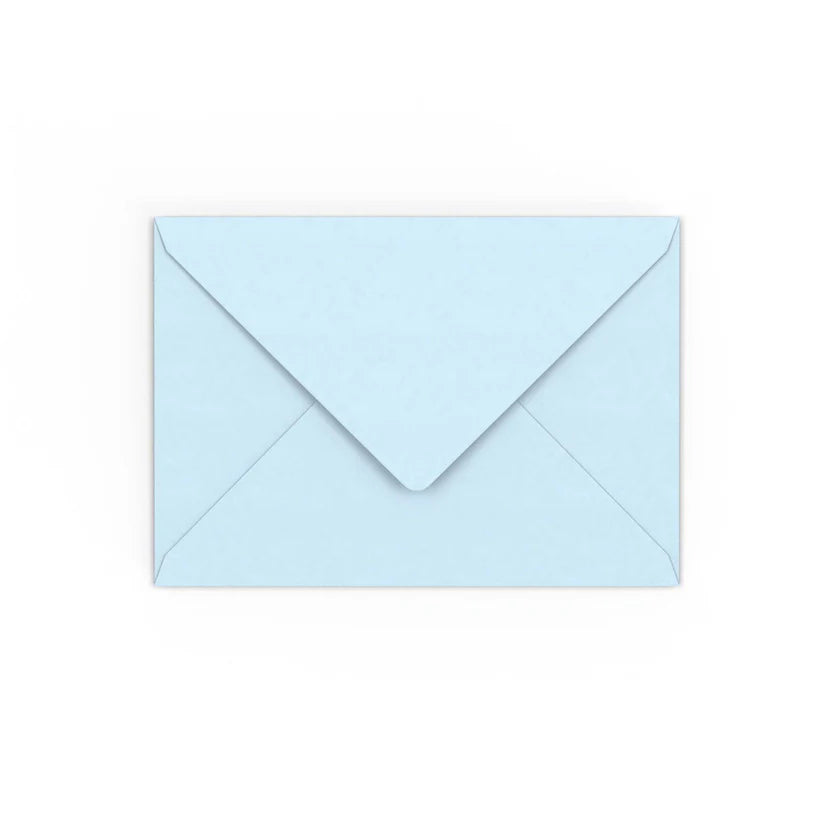 (30 Pack) C6 Pale Blue 120gsm Gummed V-Flap Envelope (114 x 162mm)