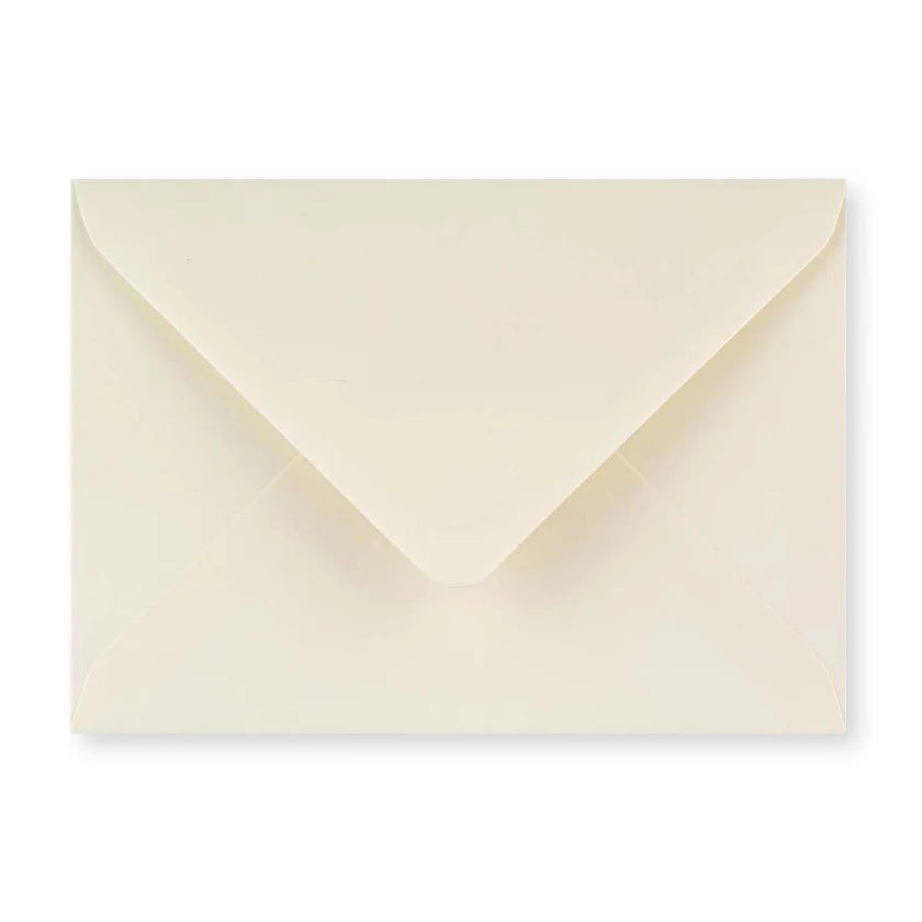 (30 Pack) C6 Ivory Wove 100gsm Gummed V-Flap Greetings Envelope (114 x 162mm)