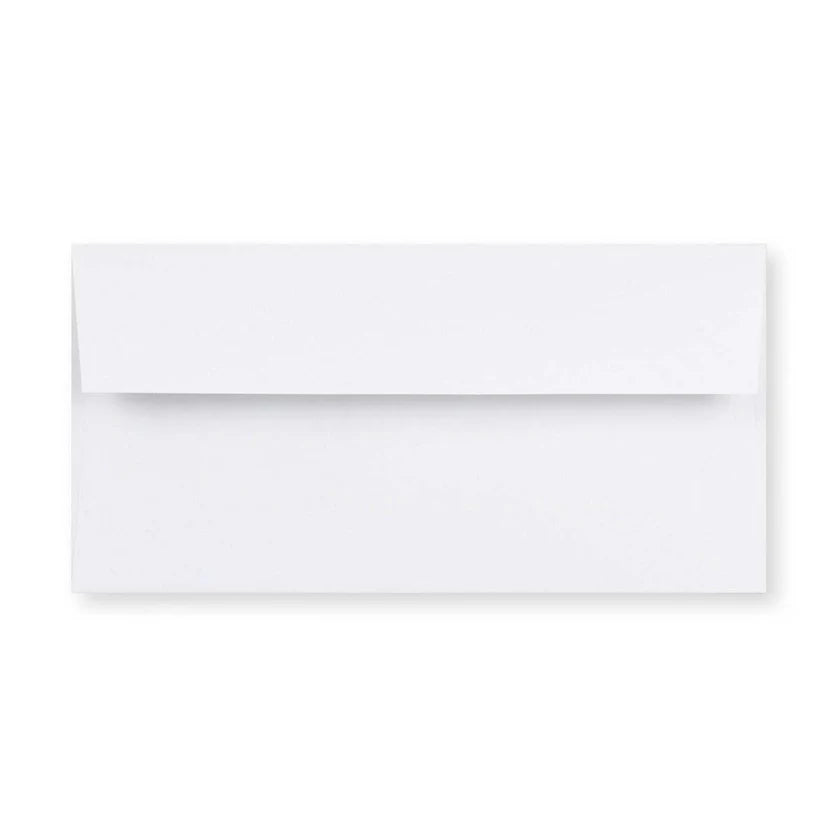 (10 Pack) DL High White 120gsm Peel & Seal Conqueror Envelope (110 x 220mm)